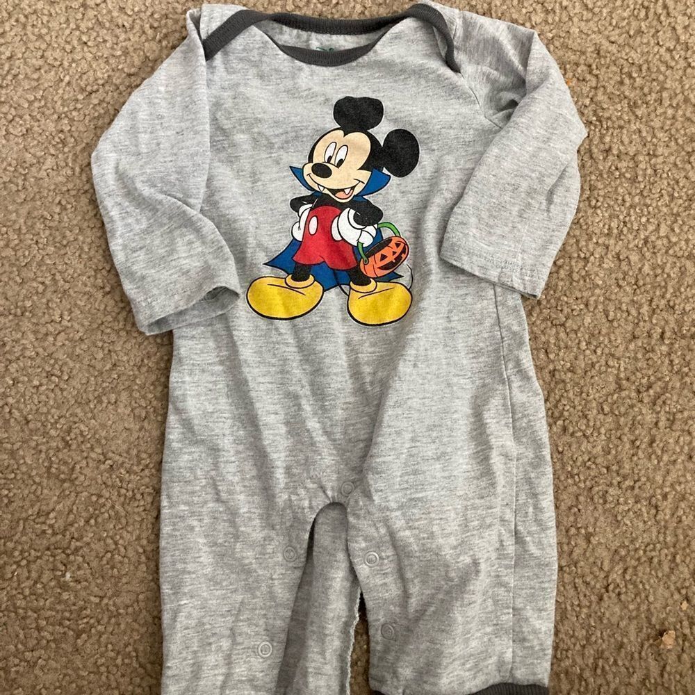 Infant Baby Mickey Mouse Vampire Halloween Onesie Outfit